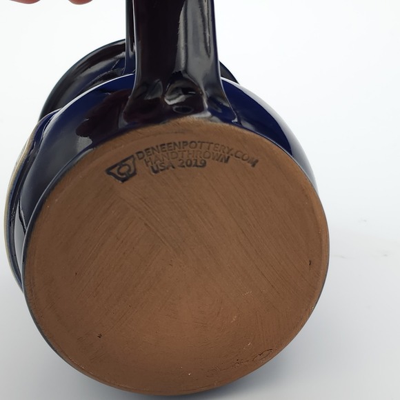 Deneen Pottery Snowbird Mountain Lodge Hand-Thrown Dark Blue Robbinsville NC - Picture 3 of 7